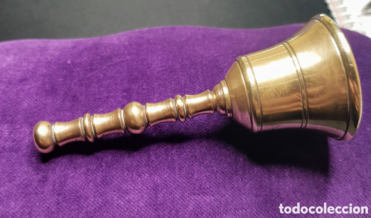 Antig&uuml;edades: Antigua Campanilla de bronce o laton - Foto 4