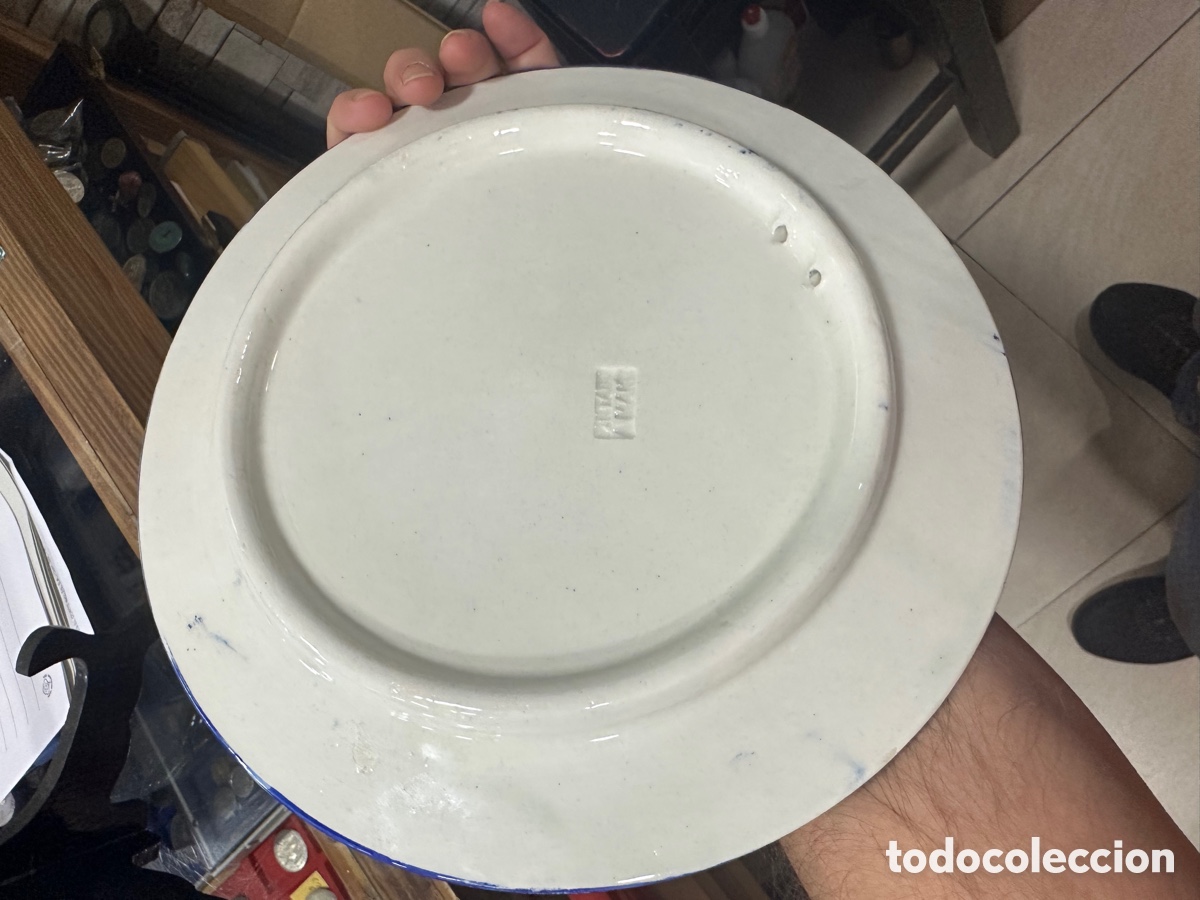 Antig&uuml;edades: Lote de 2 platos antiguos - Foto 5