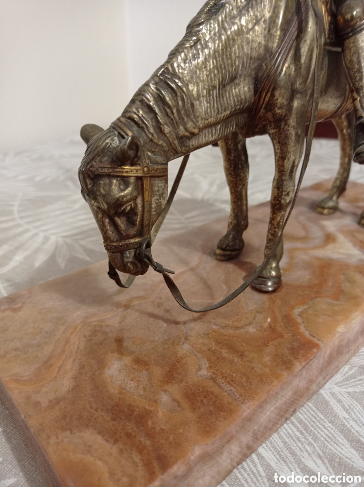 Antig&uuml;edades: Don Quijote de la Mancha en bronce y m&aacute;rmol - Foto 3