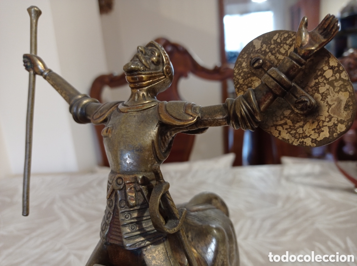 Antig&uuml;edades: Don Quijote de la Mancha en bronce y m&aacute;rmol - Foto 6