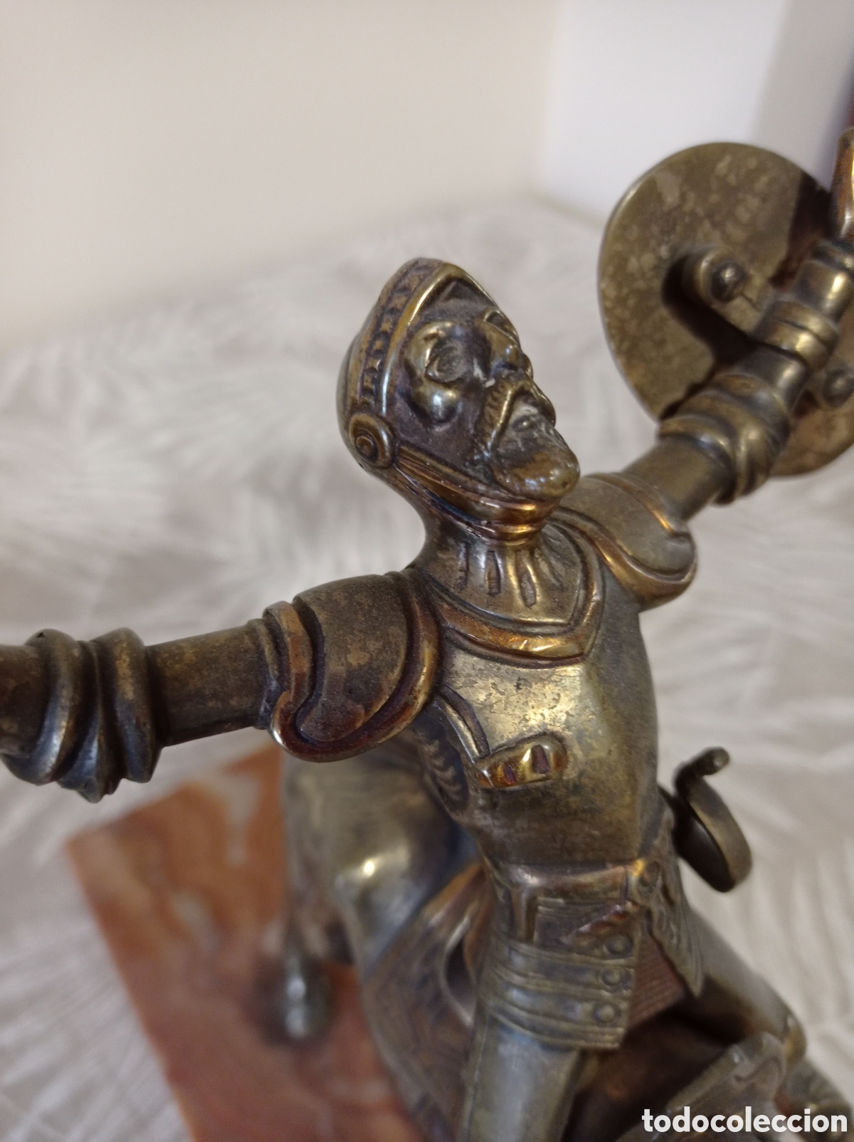 Antig&uuml;edades: Don Quijote de la Mancha en bronce y m&aacute;rmol - Foto 7