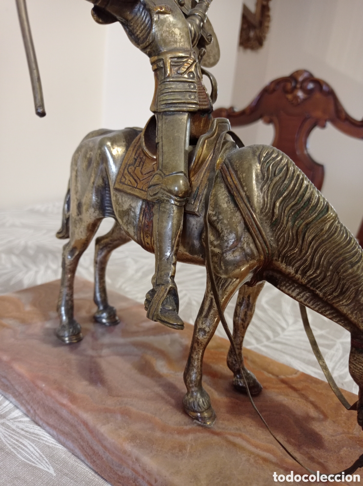 Antig&uuml;edades: Don Quijote de la Mancha en bronce y m&aacute;rmol - Foto 11