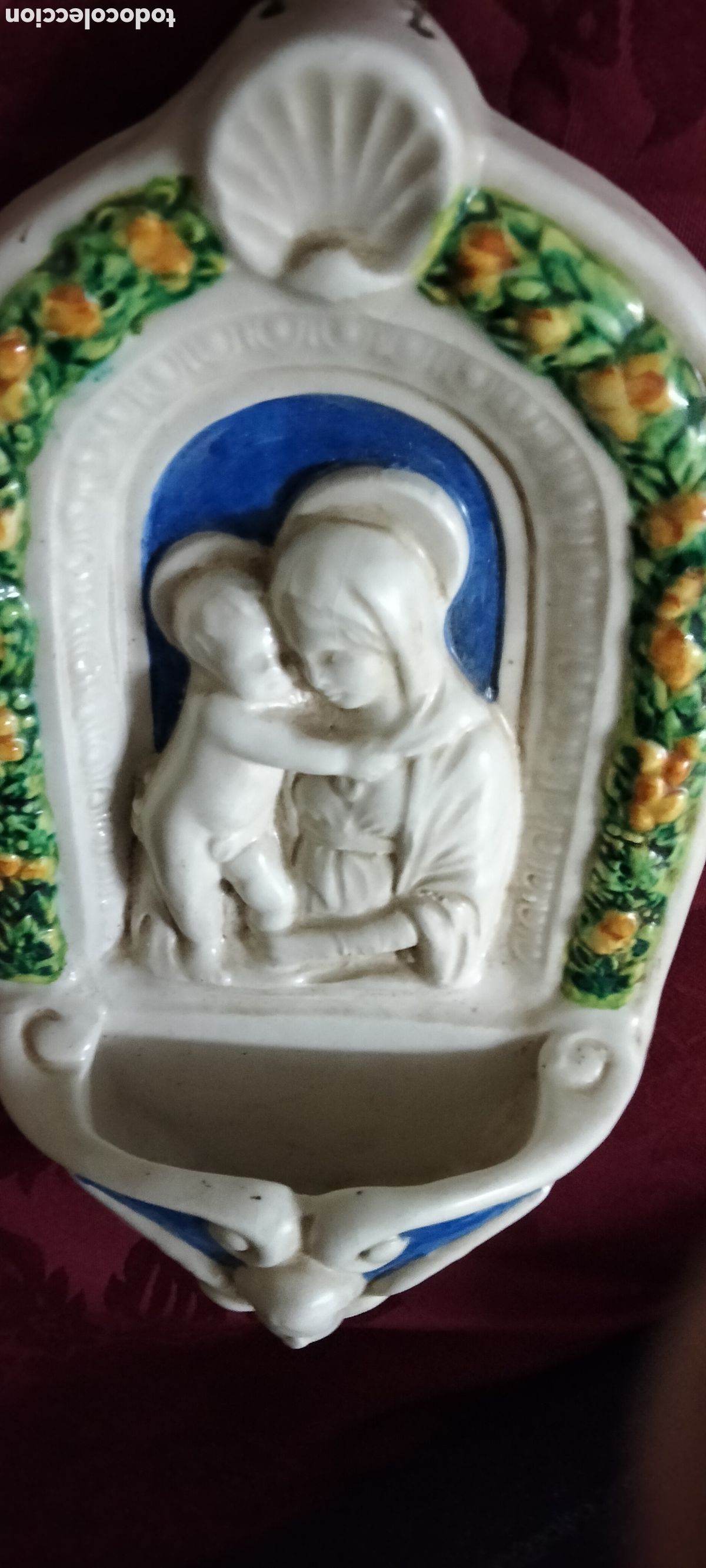 Antig&uuml;edades: BENDITERA PORCELANA CON RELIEVES - Foto 5