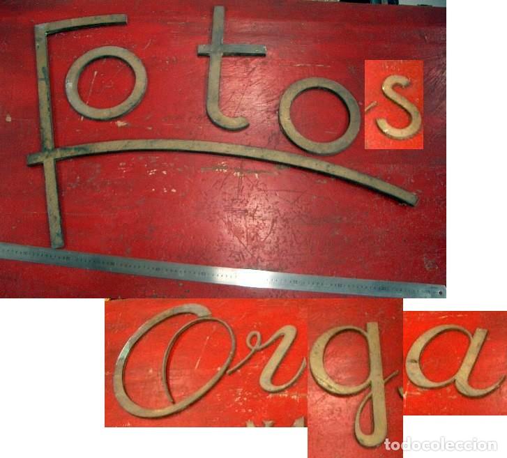 Antiquit&eacute;s: FOTOS ORGA LETRAS DE BRONCE DE LA FACHADA DE SU TIENDA DE MURCIA, A&Ntilde;OS 30 &oacute; 40. Solo recogida