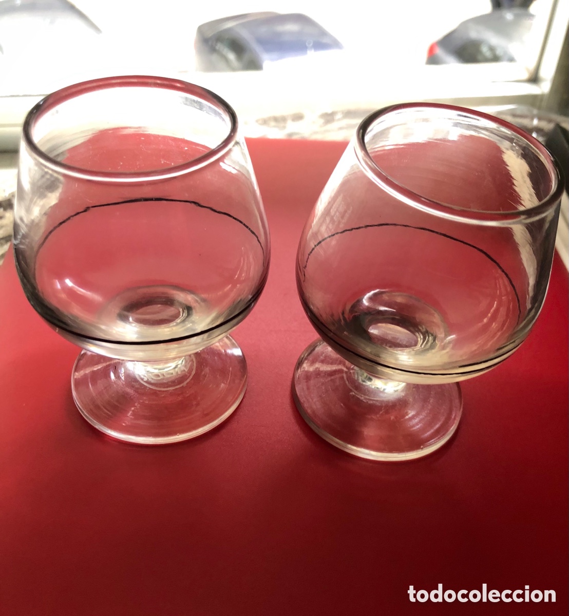 Antig&uuml;edades: 2 copas de co&ntilde;ac, brandy o licor cristal. ASM - Foto 2