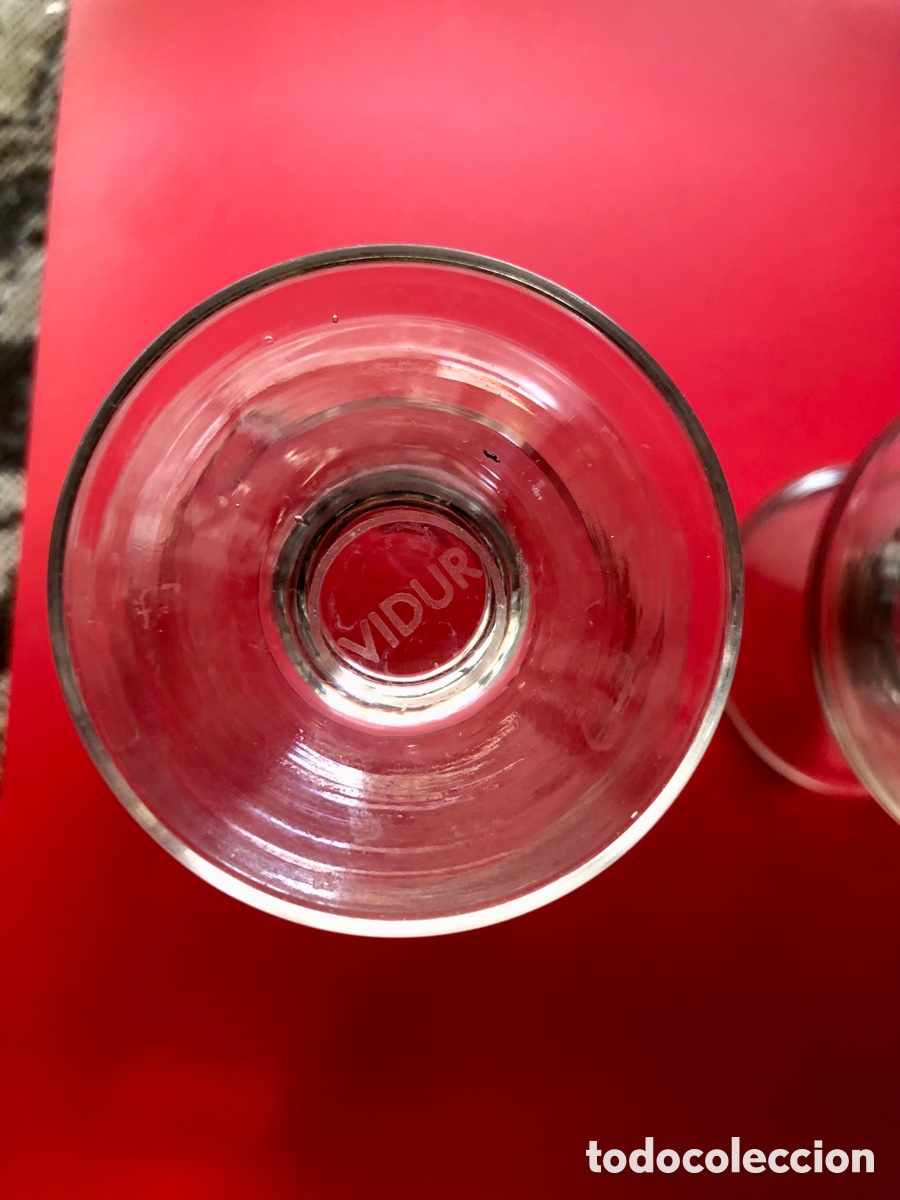 Antig&uuml;edades: 2 copas de co&ntilde;ac, brandy o licor cristal. ASM - Foto 4