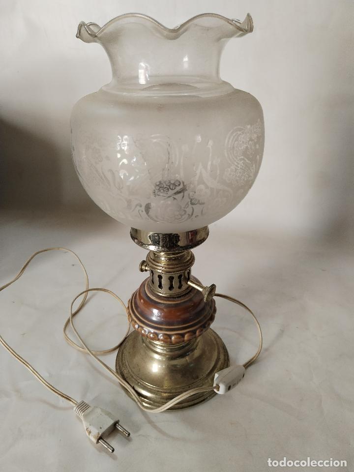 Antig&uuml;edades: lampara sobremesa quinque - Foto 2
