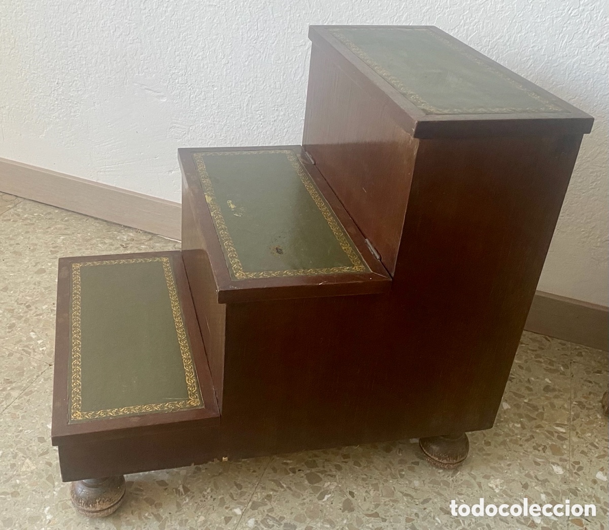 silla escalera de biblioteca en madera de roble - Compra venta en  todocoleccion