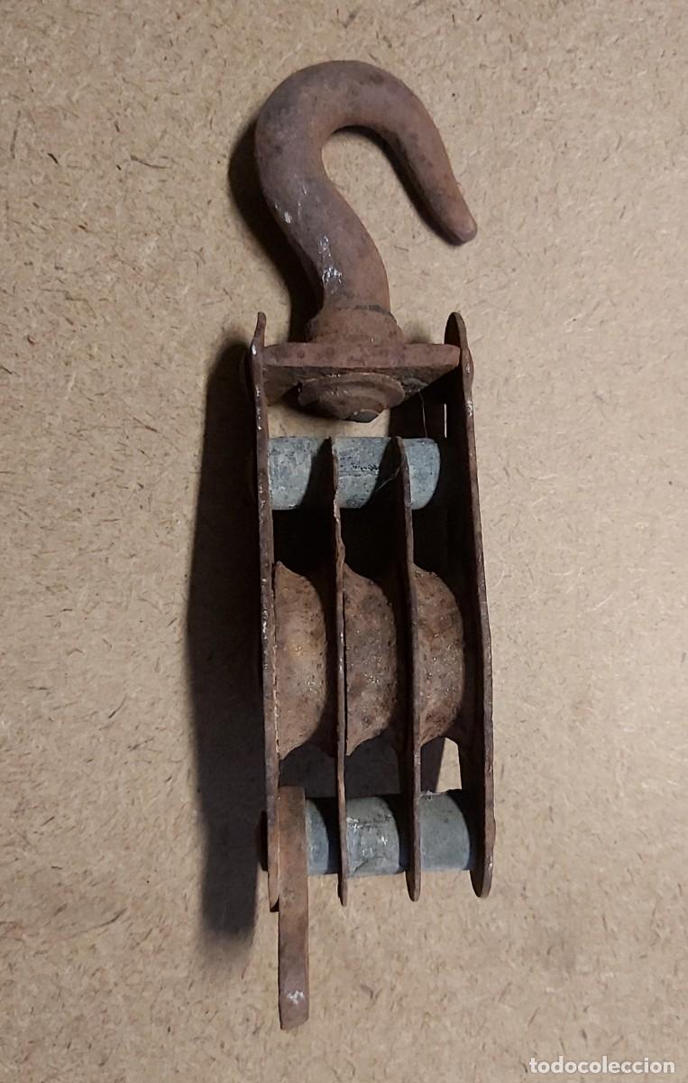 Antig&uuml;edades: Tr&oacute;cola / polea, 18 cm aprox. - Foto 2