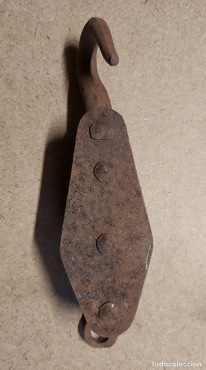 Antig&uuml;edades: Tr&oacute;cola / polea, 18 cm aprox. - Foto 3