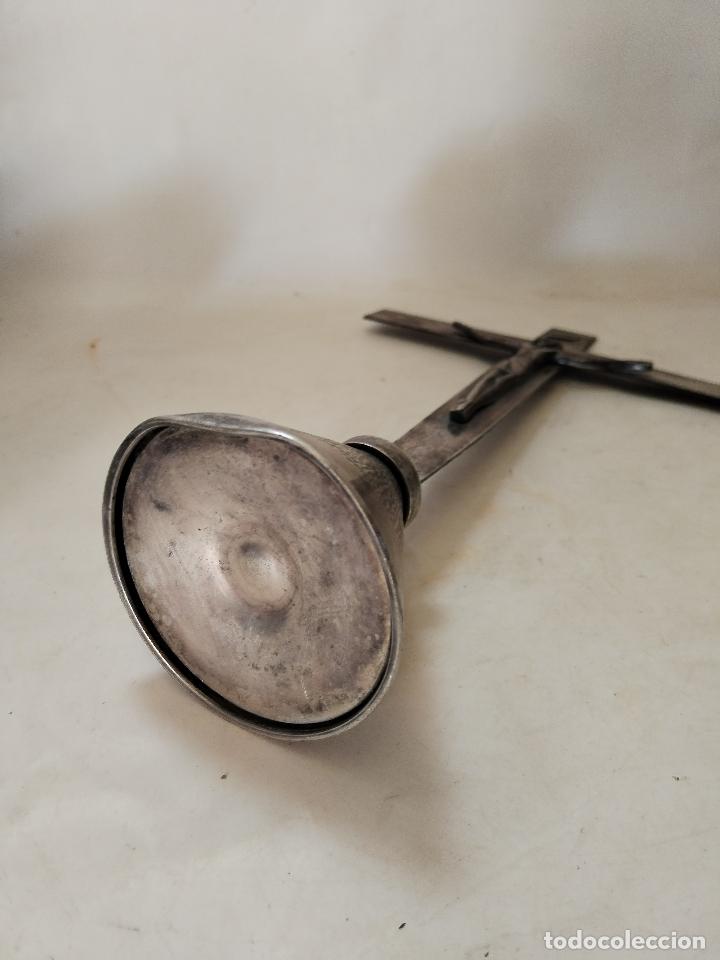 Antig&uuml;edades: cruz de altar silver plated - Foto 3