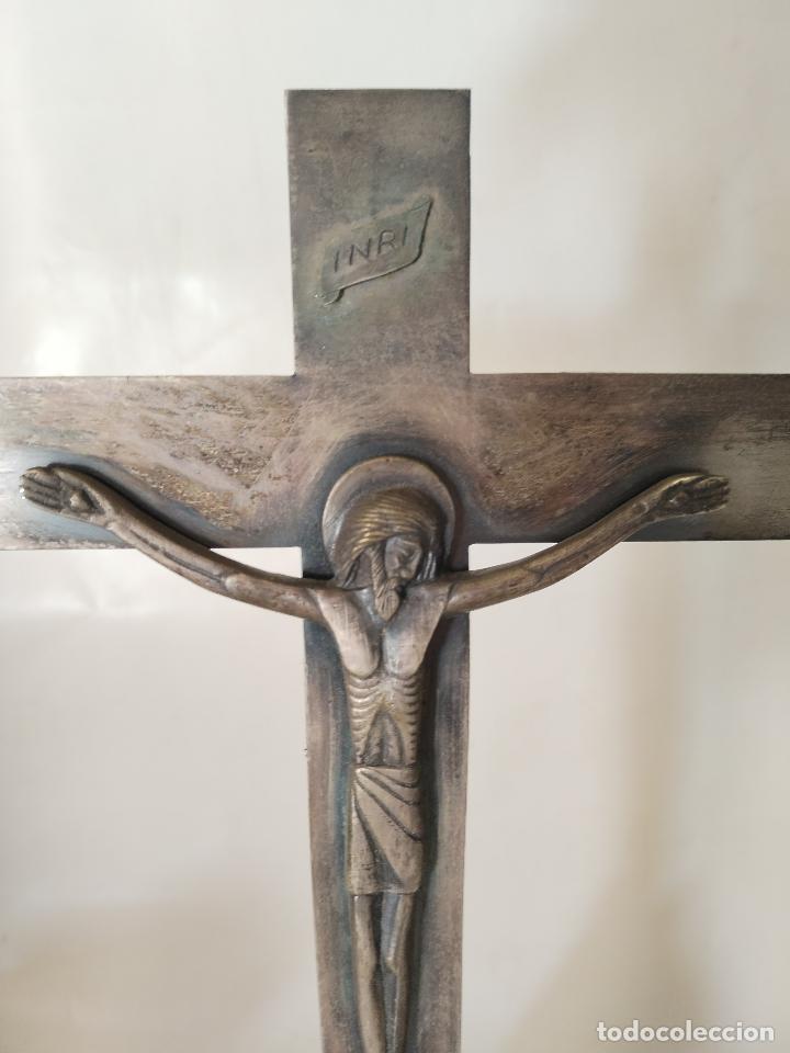 Antig&uuml;edades: cruz de altar silver plated - Foto 5