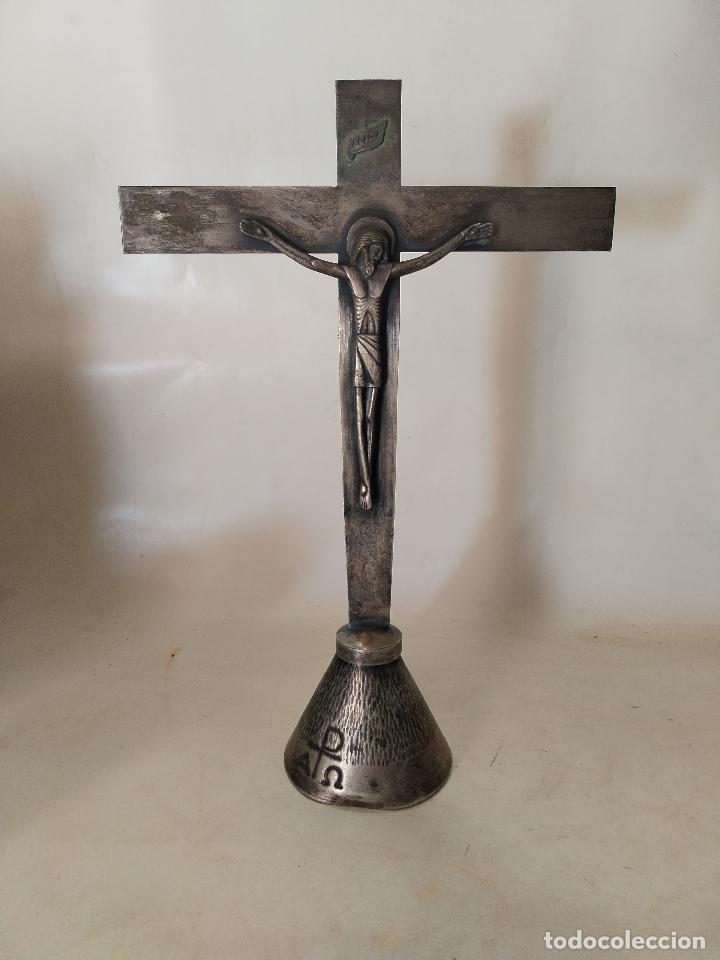 Antig&uuml;edades: cruz de altar silver plated - Foto 8