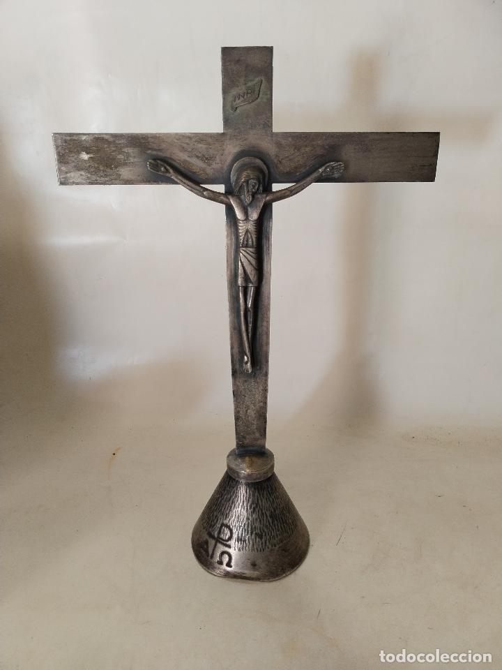 Antig&uuml;edades: cruz de altar silver plated - Foto 1