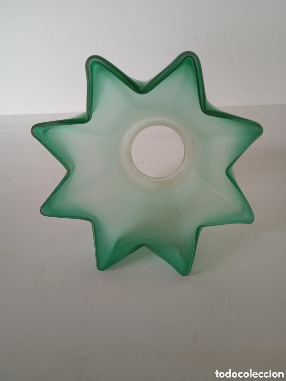 Antiquit&auml;ten: TULIPA DE CRISTAL VERDE ANTIGUA