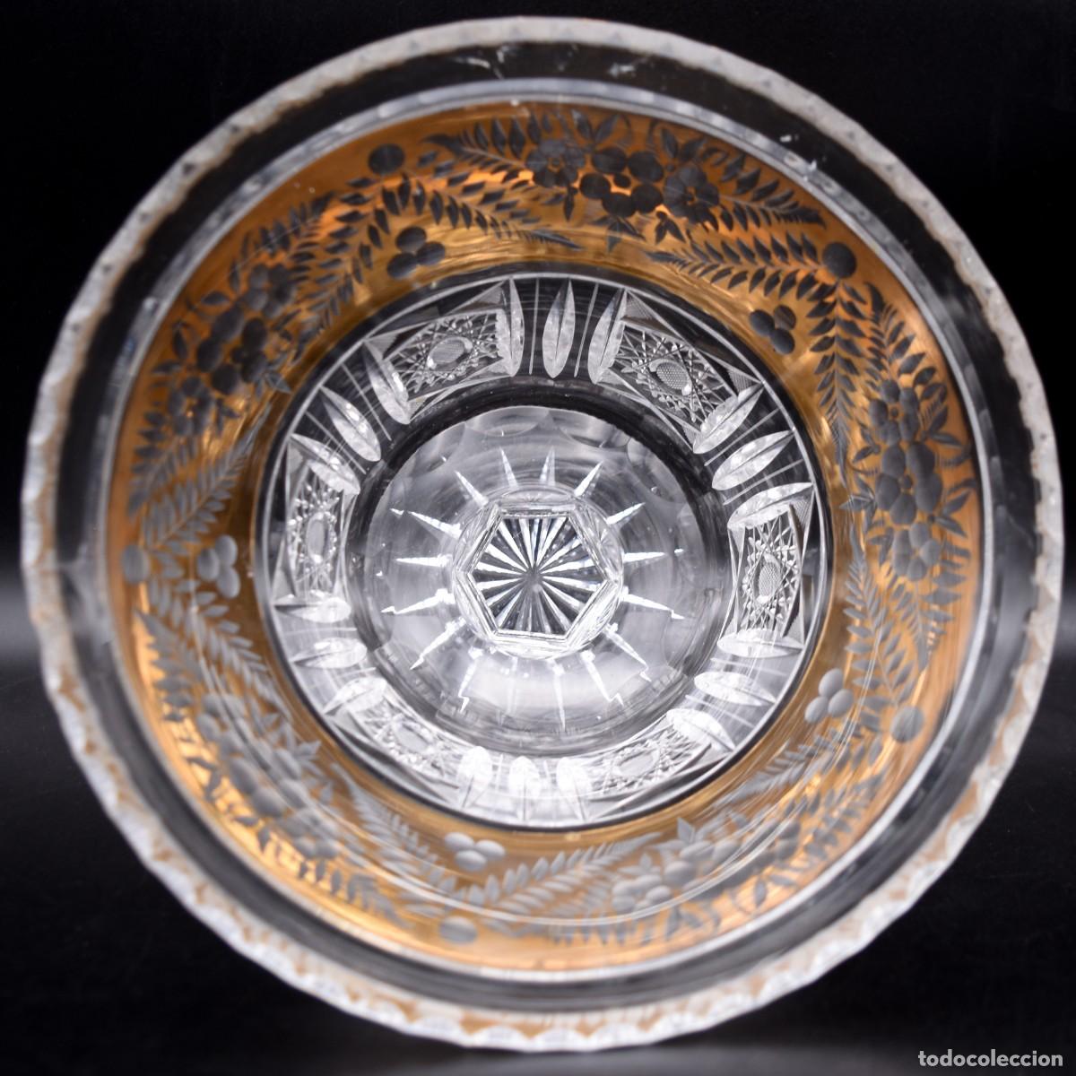 Antig&uuml;edades: Centro de cristal tallado de bohemia - Foto 15