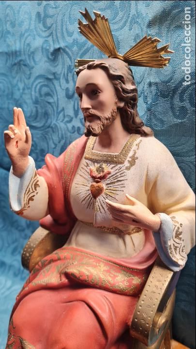Antig&uuml;edades: SAGRADO CORAZ&Oacute;N SEDENTE - Foto 5