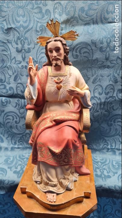 Antig&uuml;edades: SAGRADO CORAZ&Oacute;N SEDENTE - Foto 1