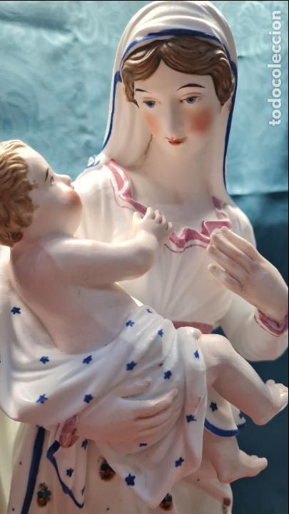Antig&uuml;edades: VIRGEN CON NI&Ntilde;O EN BRAZOS - Foto 2