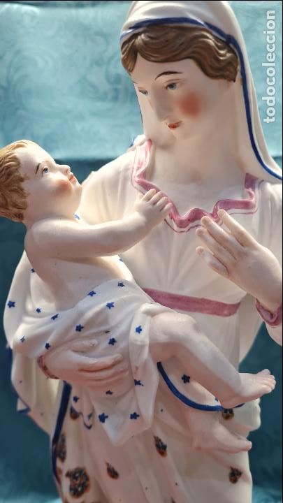 Antig&uuml;edades: VIRGEN CON NI&Ntilde;O EN BRAZOS - Foto 4