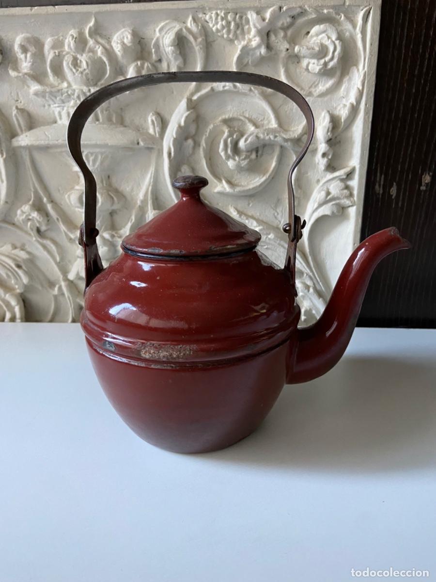 Antig&uuml;edades: 167- Cafetera esmaltada. Austria Imperio. Sellada S XIX. - Foto 1