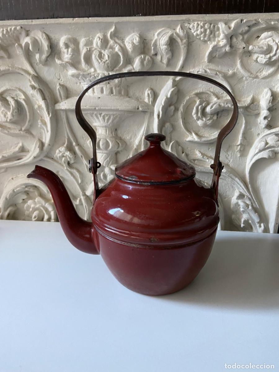Antig&uuml;edades: 167- Cafetera esmaltada. Austria Imperio. Sellada S XIX. - Foto 3