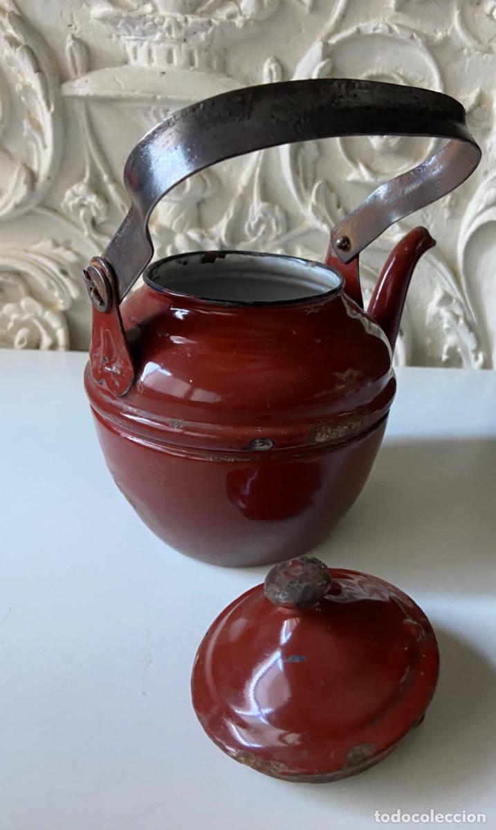 Antig&uuml;edades: 167- Cafetera esmaltada. Austria Imperio. Sellada S XIX. - Foto 6