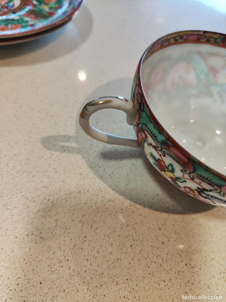 Antig&uuml;edades: 4 TAZAS T&Eacute; CON PLATO DE MACAU - Foto 6