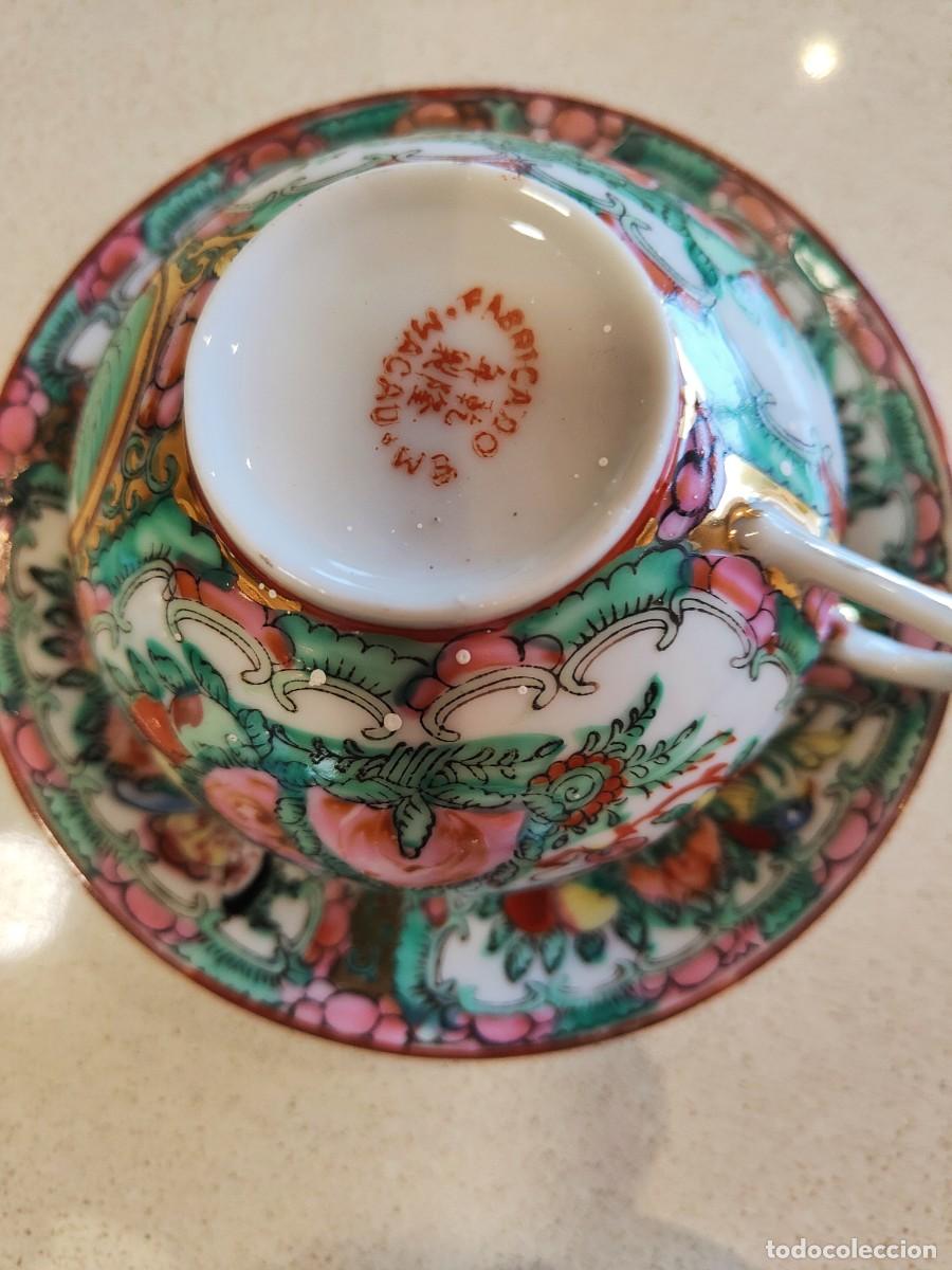Antig&uuml;edades: 4 TAZAS T&Eacute; CON PLATO DE MACAU - Foto 9