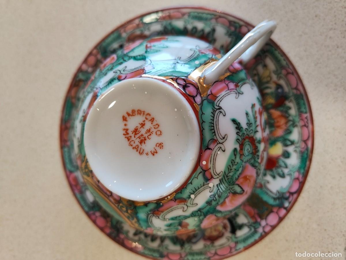 Antig&uuml;edades: 4 TAZAS T&Eacute; CON PLATO DE MACAU - Foto 11