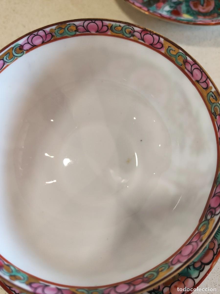 Antig&uuml;edades: 4 TAZAS T&Eacute; CON PLATO DE MACAU - Foto 12