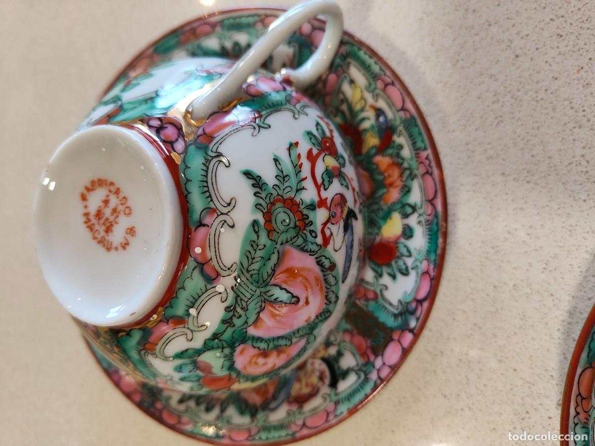 Antig&uuml;edades: 4 TAZAS T&Eacute; CON PLATO DE MACAU - Foto 13