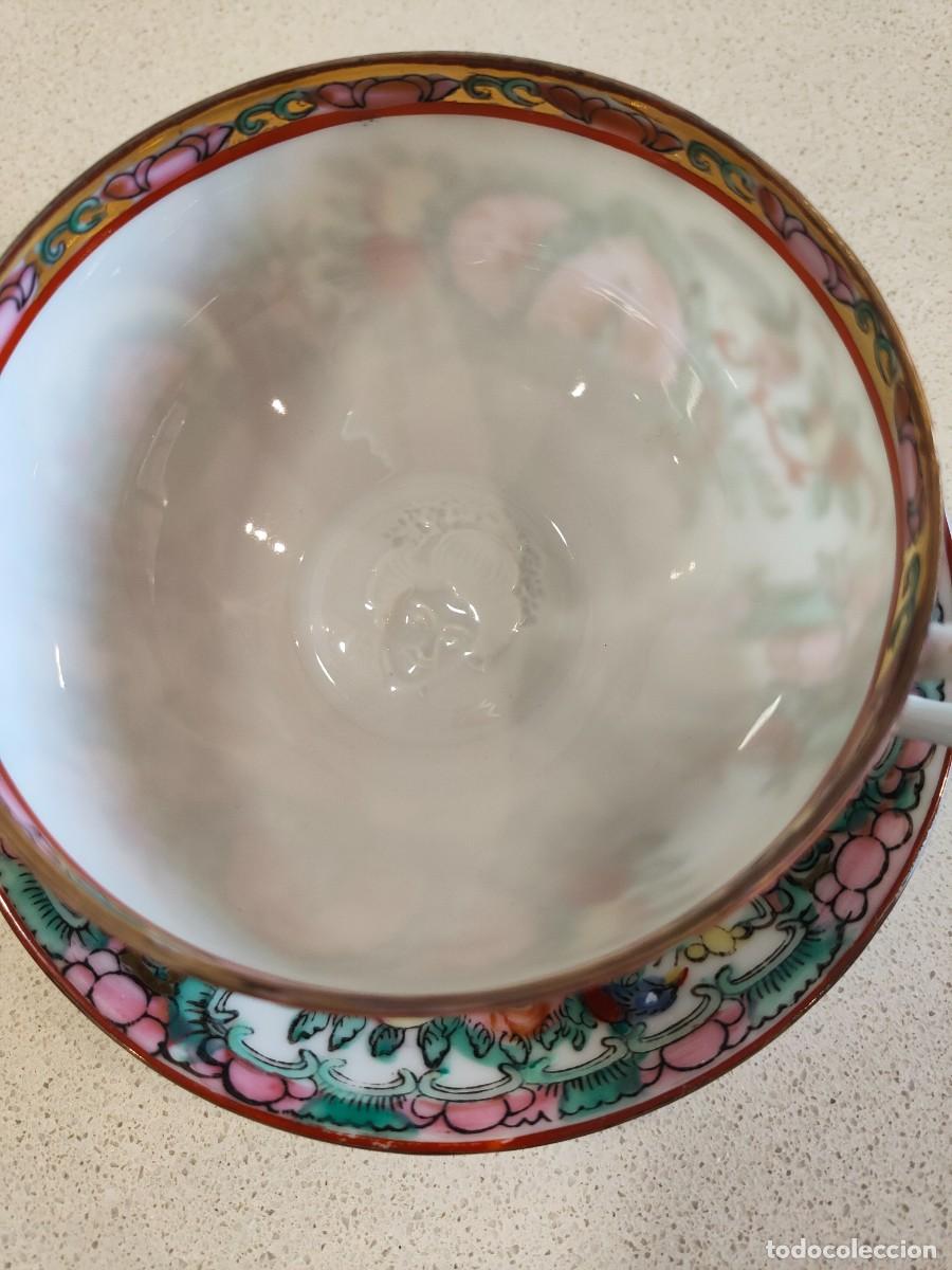 Antig&uuml;edades: 4 TAZAS T&Eacute; CON PLATO DE MACAU - Foto 15