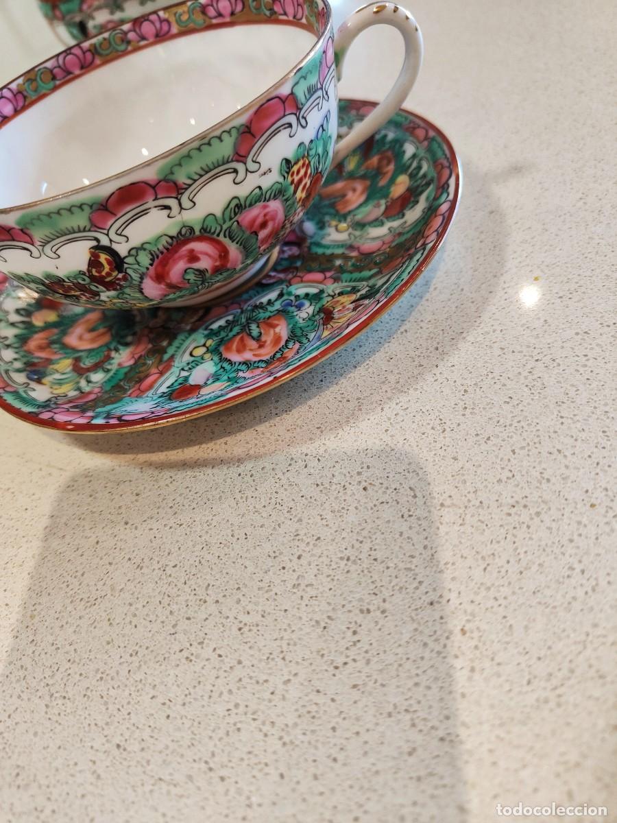 Antig&uuml;edades: 4 TAZAS T&Eacute; CON PLATO DE MACAU - Foto 16