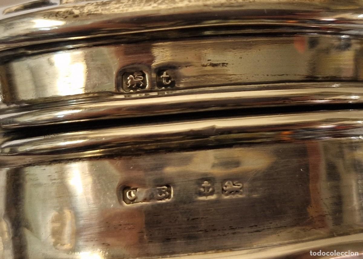 Antig&uuml;edades: Caja inglesa de plata y carey - Foto 4