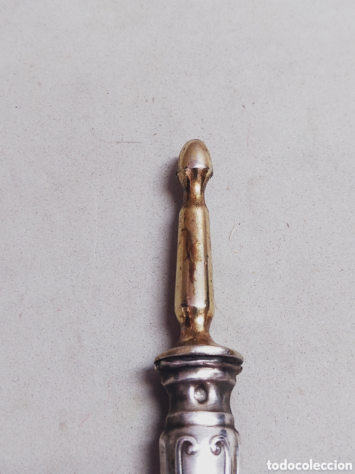 Antig&uuml;edades: MANGO DE CUBIERTO DE SERVIR EN PLATA. 15,5 CM. - Foto 6