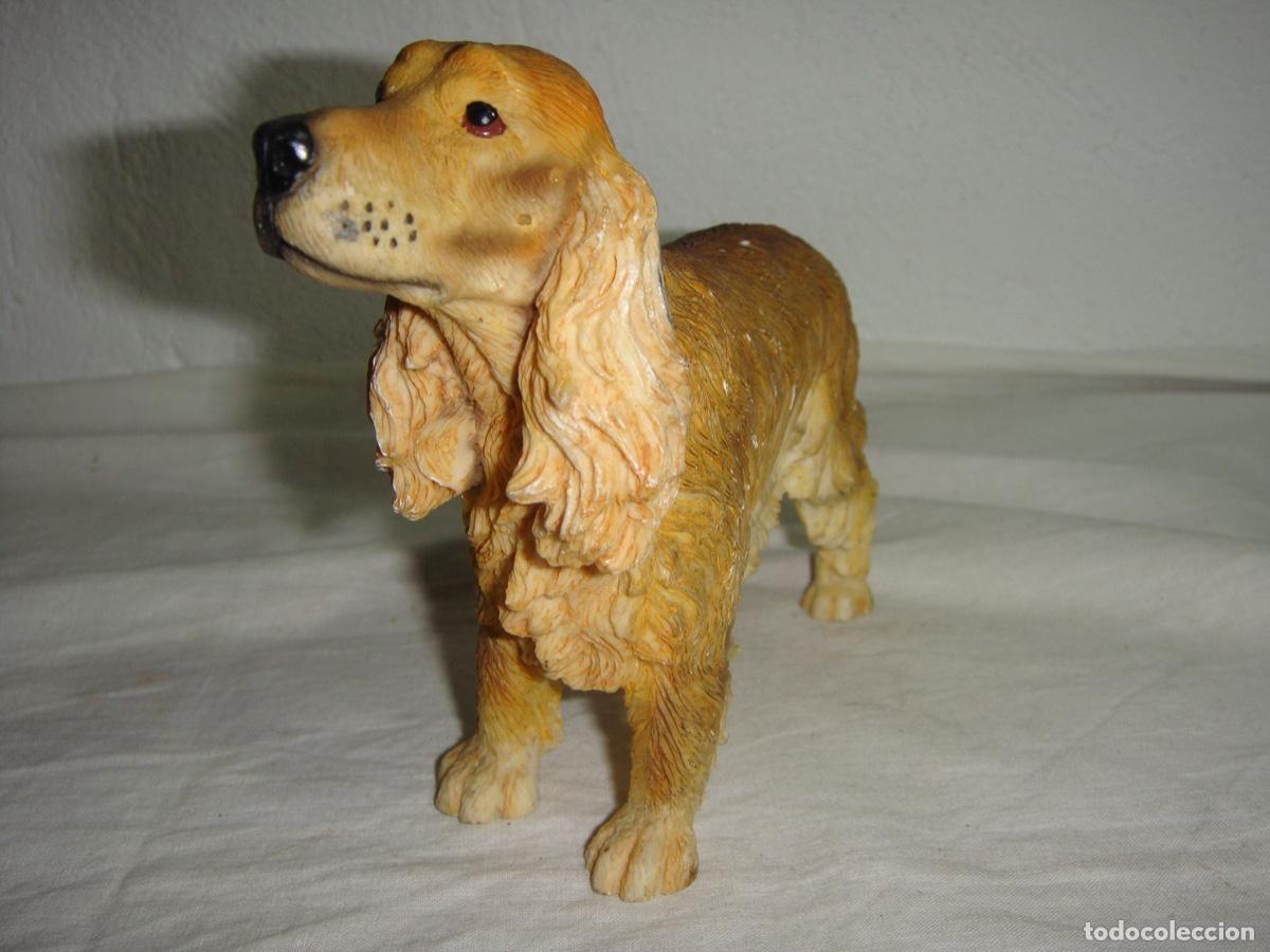 Antig&uuml;edades: Figura de resina. Cocker spaniel. - Foto 1