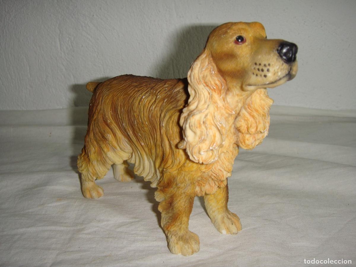 Antig&uuml;edades: Figura de resina. Cocker spaniel. - Foto 2