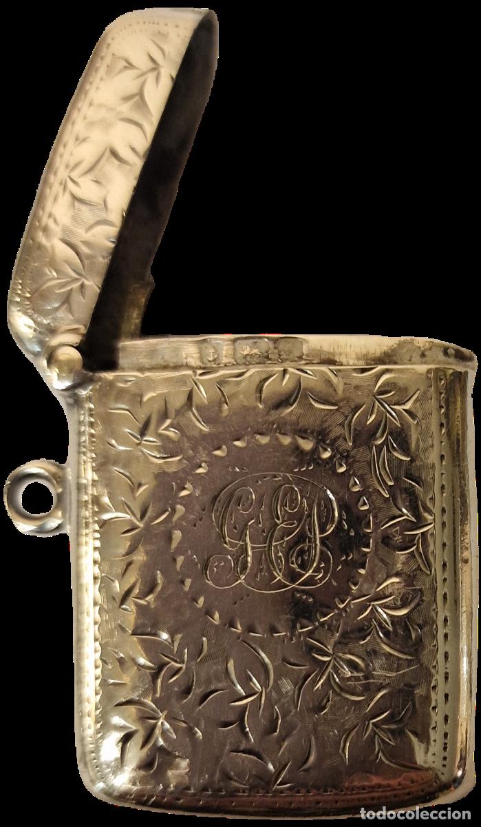 Antig&uuml;edades: Cerillero de plata inglesa - Foto 3