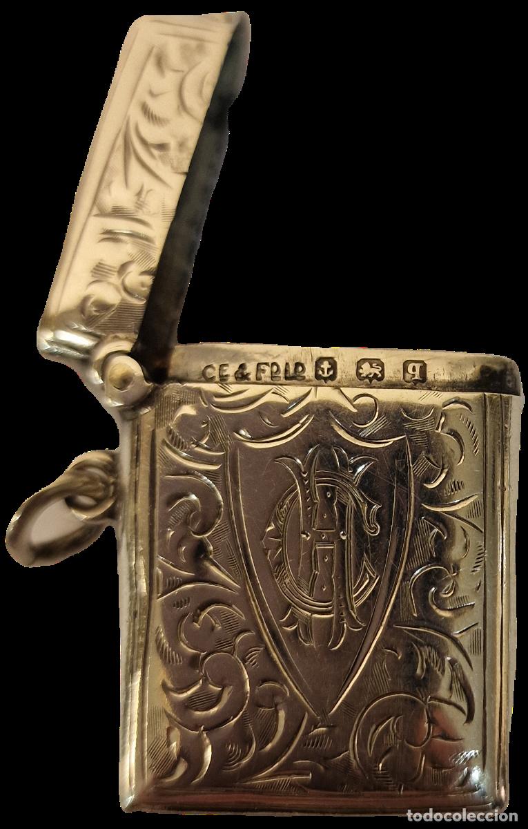 Antig&uuml;edades: Cerillero de plata inglesa - Foto 3