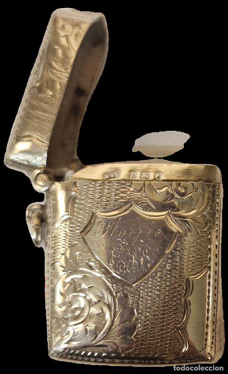 Antig&uuml;edades: Cerillero de plata inglesa - Foto 3