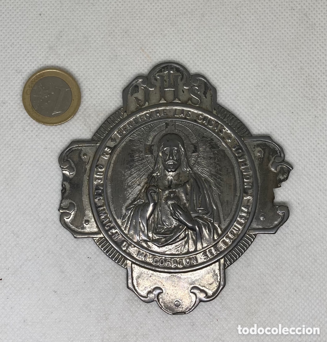 Antig&uuml;edades: SAGRADO CORAZ&Oacute;N DE JES&Uacute;S PARA PUERTAS - Foto 2
