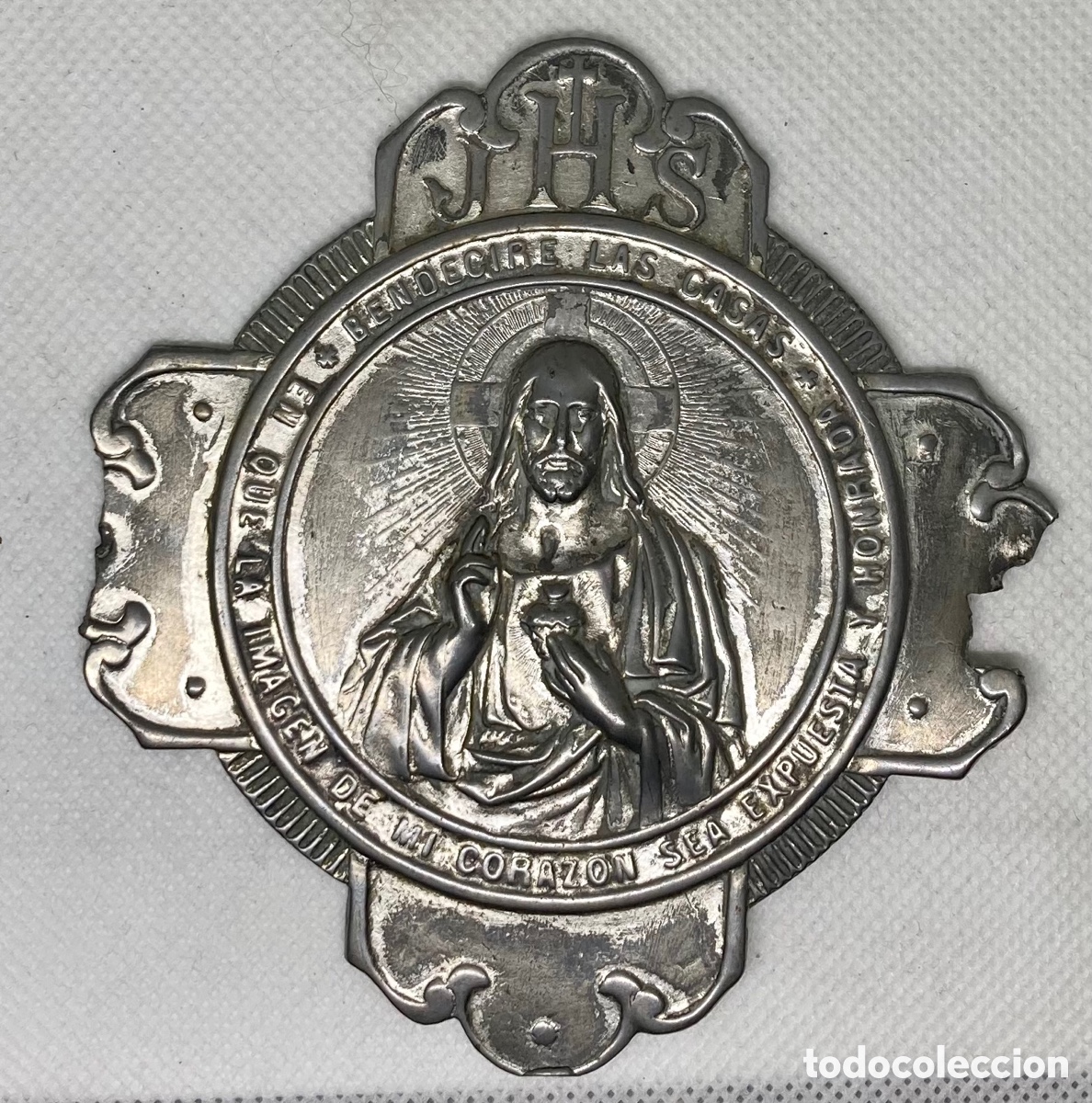 Antig&uuml;edades: SAGRADO CORAZ&Oacute;N DE JES&Uacute;S PARA PUERTAS - Foto 1