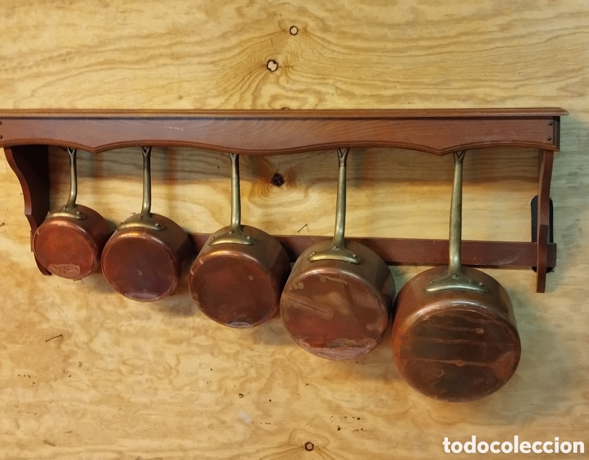 Antig&uuml;edades: Juego de cazos de cocina - Foto 4