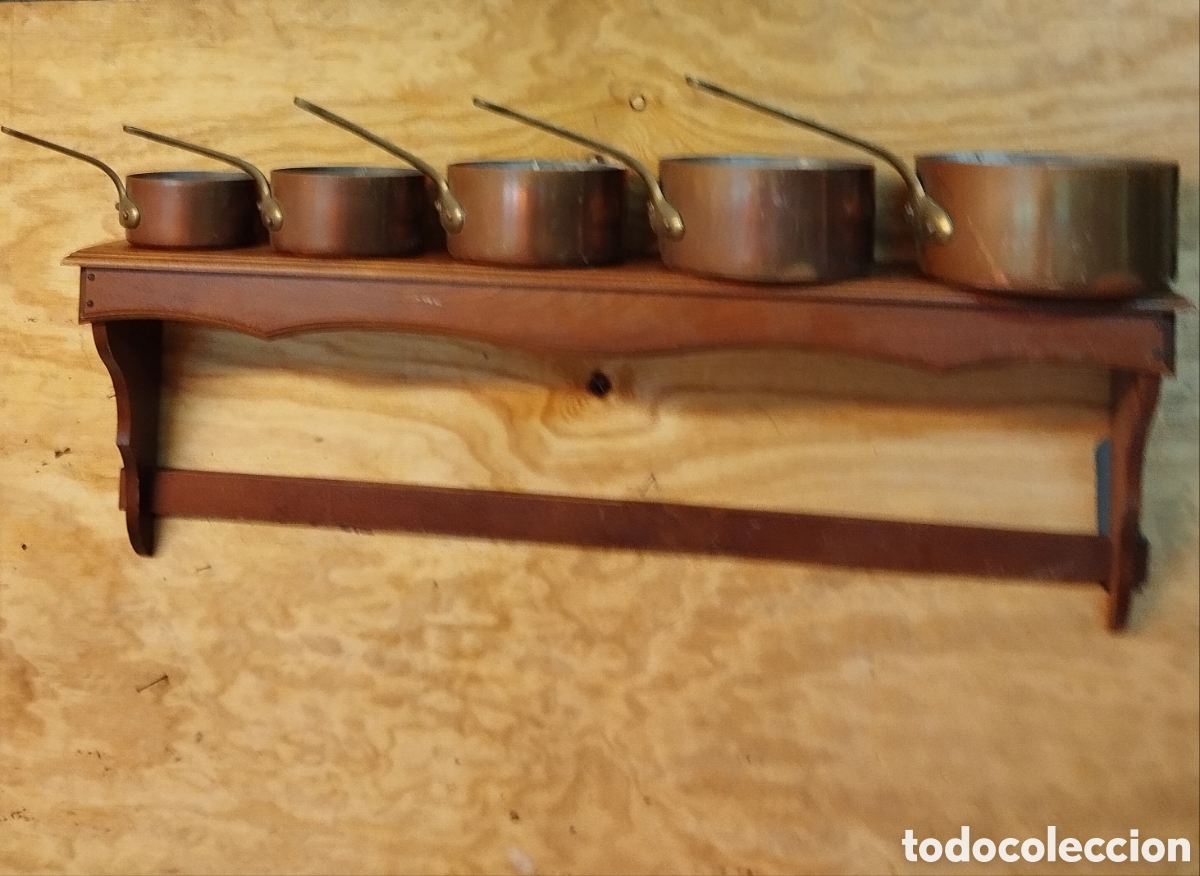 Antig&uuml;edades: Juego de cazos de cocina - Foto 3