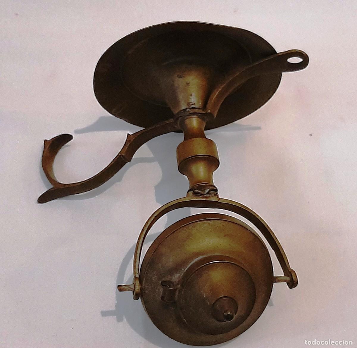 Antig&uuml;edades: Antiguo candil de aceite en bronce - Foto 7