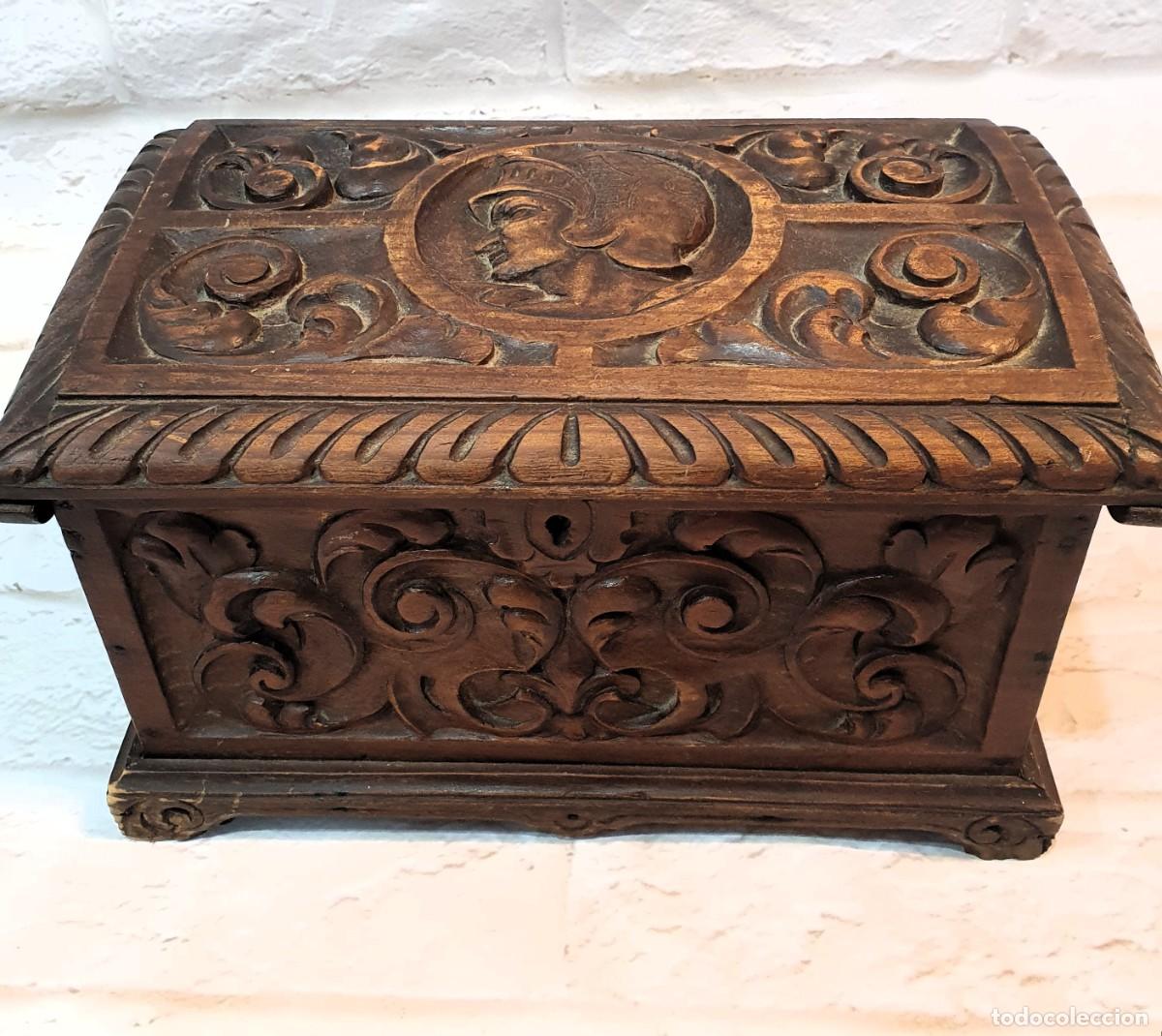 Antig&uuml;edades: -CAJA JOYERO TALLADA - Foto 1