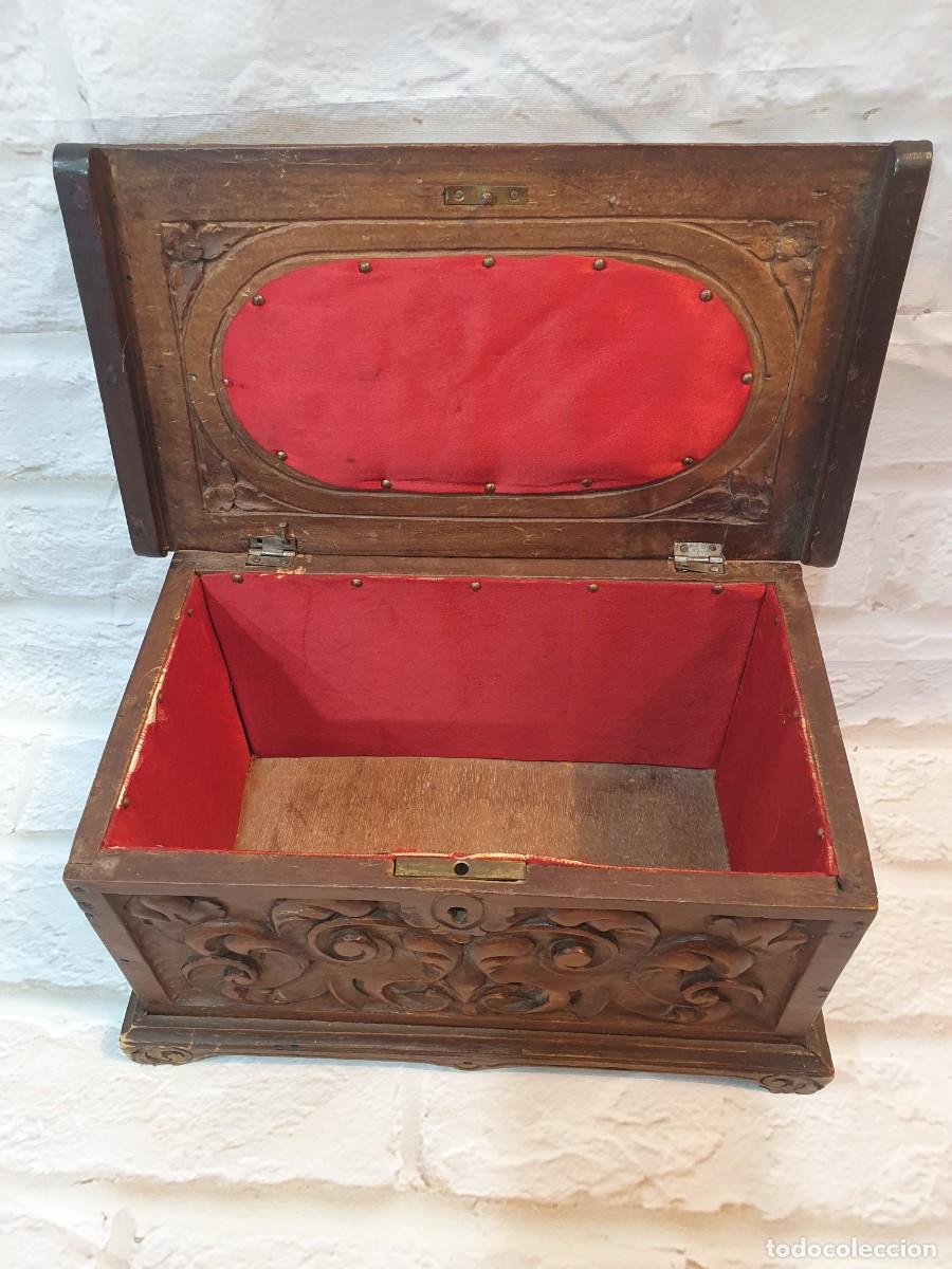 Antig&uuml;edades: -CAJA JOYERO TALLADA - Foto 3