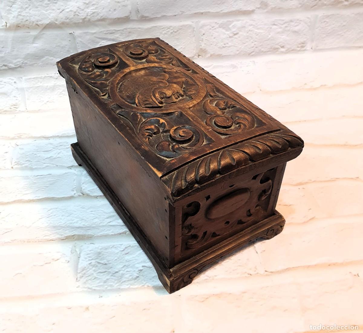 Antig&uuml;edades: -CAJA JOYERO TALLADA - Foto 4