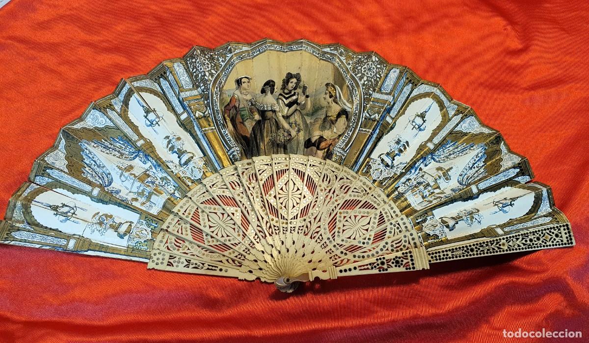 Antig&uuml;edades: .ABANICO ANTIGUO ISABELINO - Foto 1